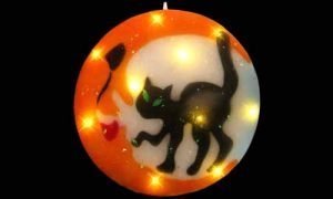Halloween cat window decorations
